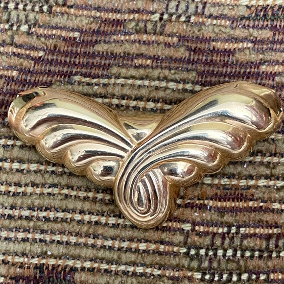 Beautiful Exquisite Solid 14K Gold Angel Wings/Butterfly Pendant Slide. Unique! - Picture 4 of 12